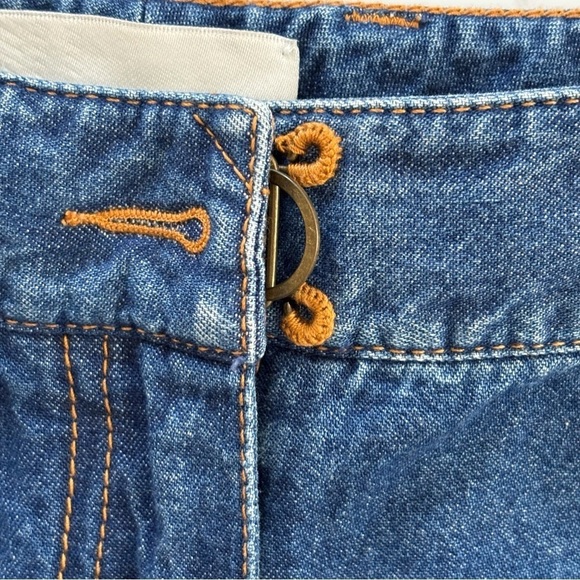 3.1 Phillip Lim Flare Jeans Sz 6 Mid Rise Dark Wash Flap Pockets - Picture 3 of 10